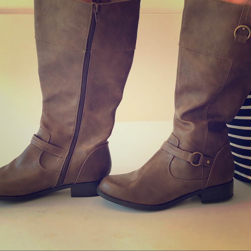 Brown riding boots